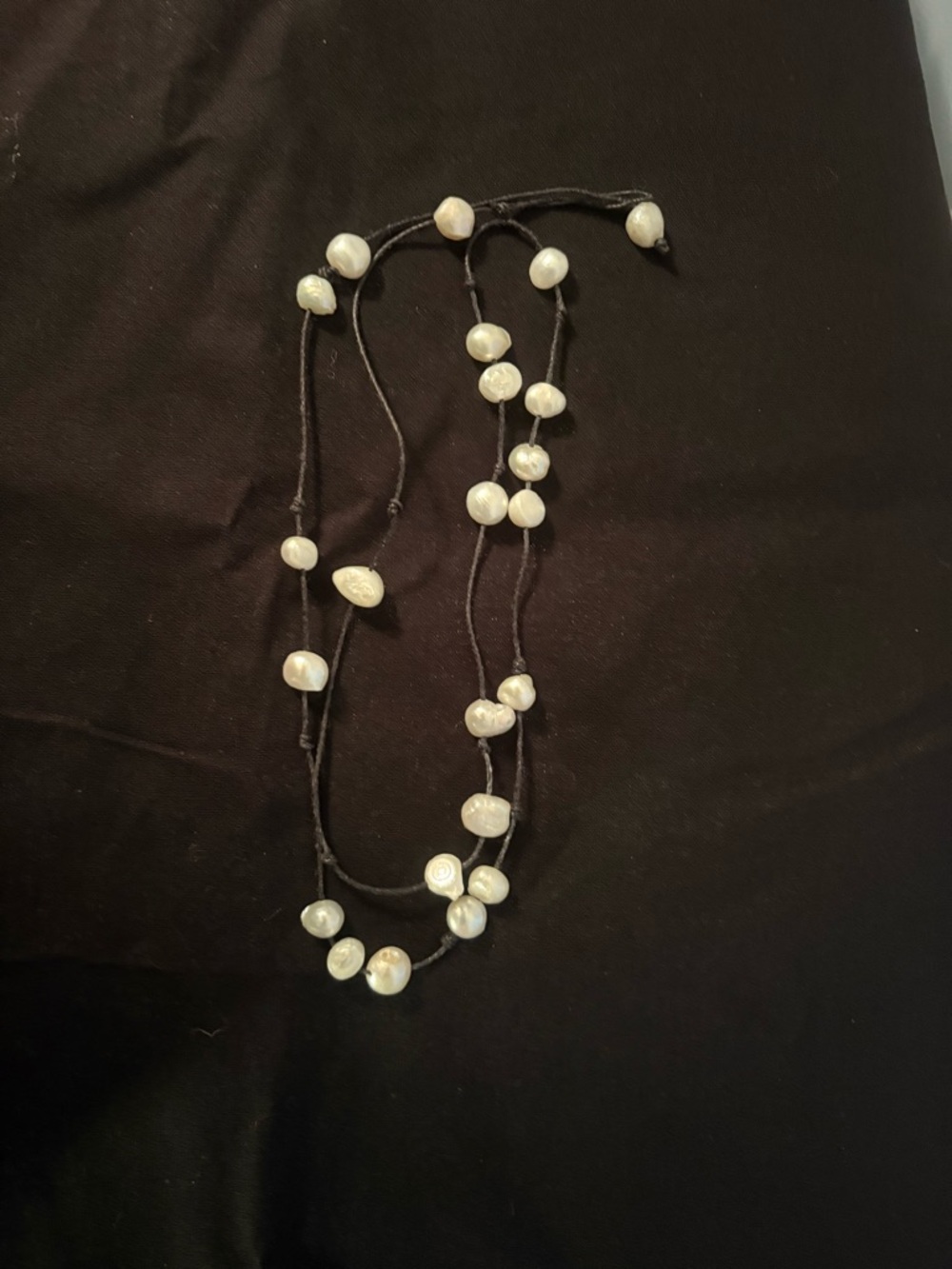 JJILL Freshwater Pearl Beaded on Black Strand Necklace - Picture 5 of 5